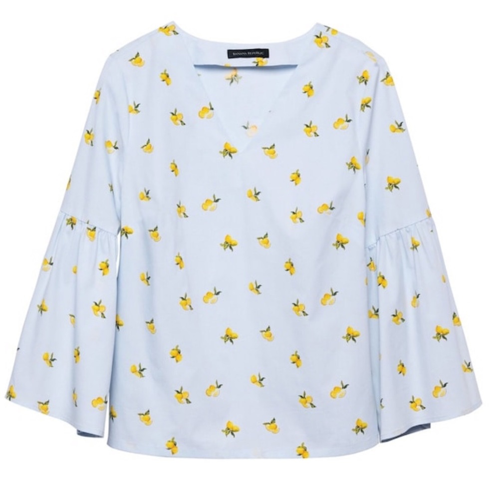 Banana Republic Lemon Print Top